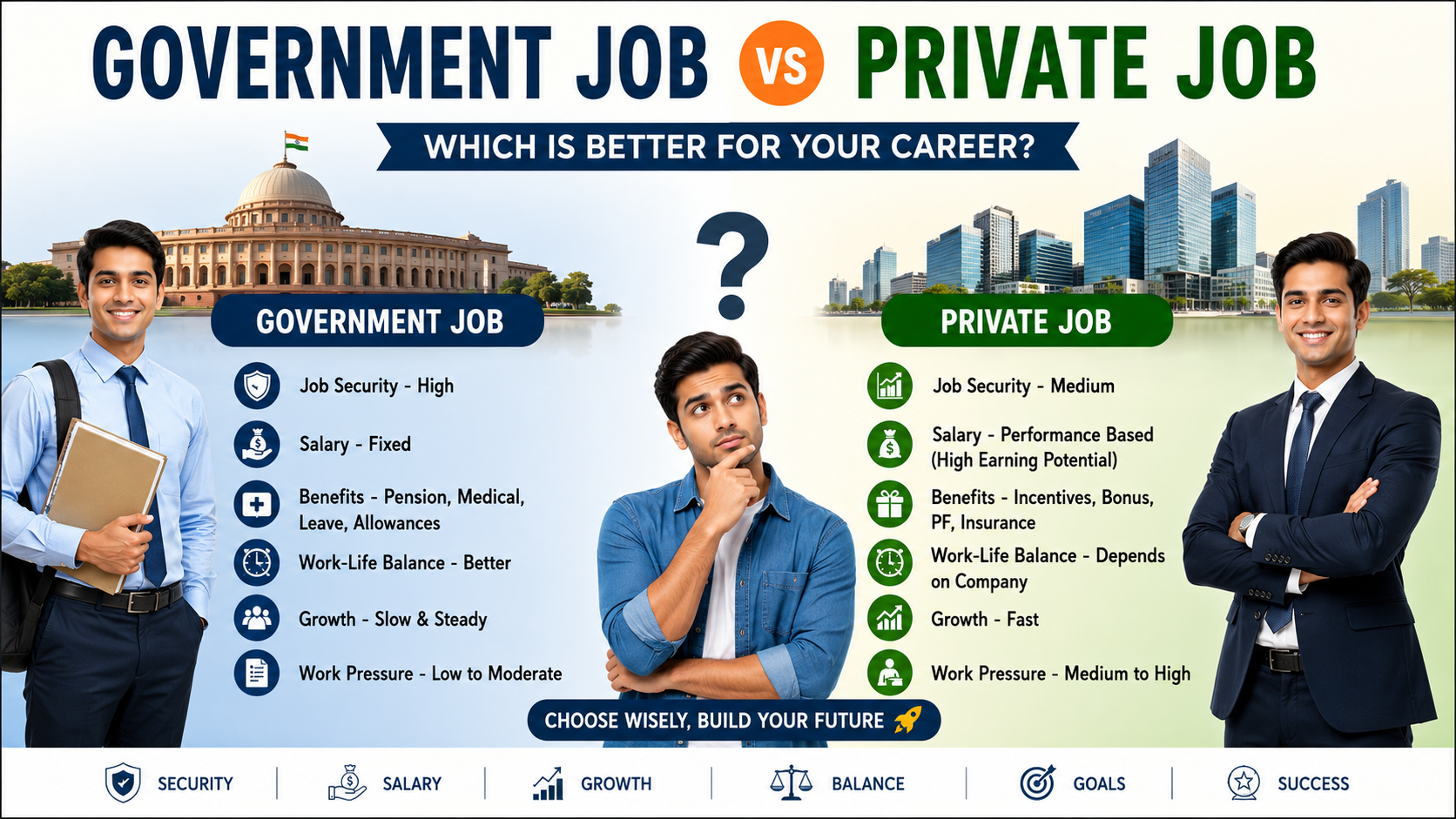 Government Job vs Private Job: Which Is Better for Your Future ?